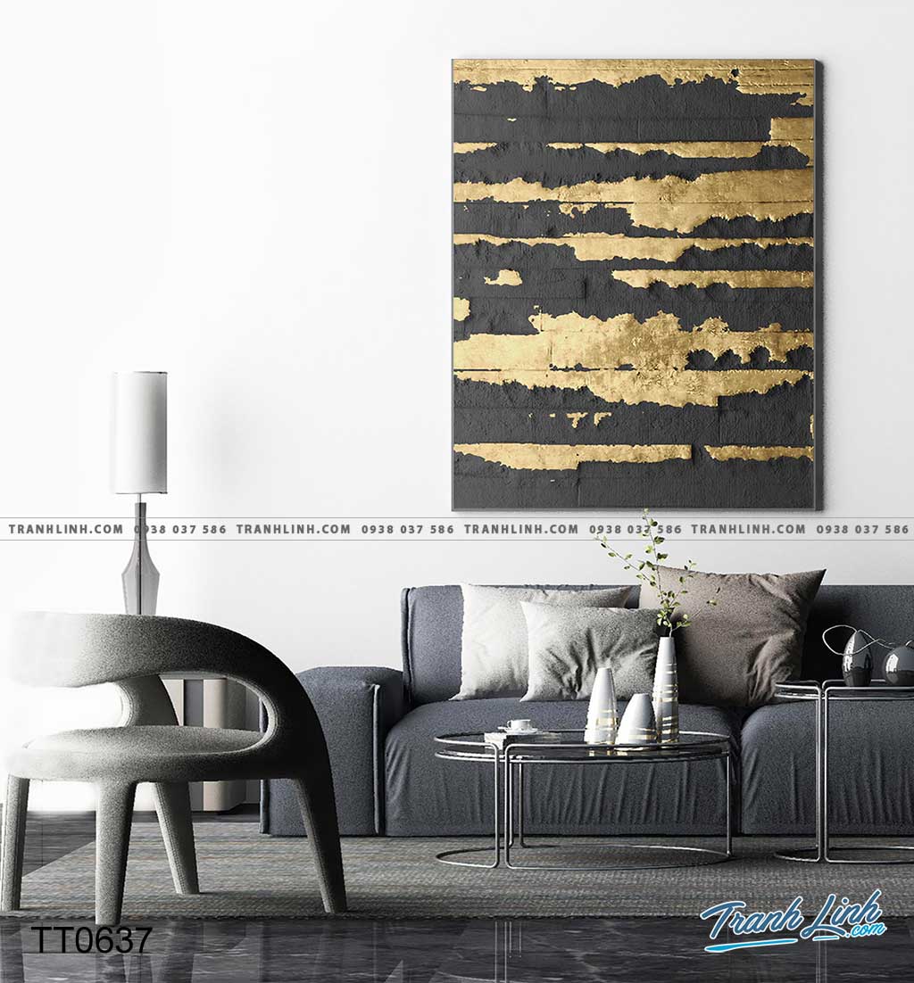 Bo tranh Canvas treo tuong trang tri phong khach truu tuong TT0637