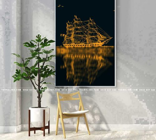 Bo tranh Canvas treo tuong trang tri phong khach truu tuong TT0654