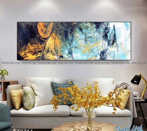 Bo tranh Canvas treo tuong trang tri phong khach truu tuong TT0714