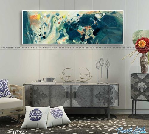 Bo tranh Canvas treo tuong trang tri phong khach truu tuong TT0741