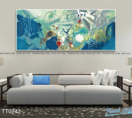 Bo tranh Canvas treo tuong trang tri phong khach truu tuong TT0742