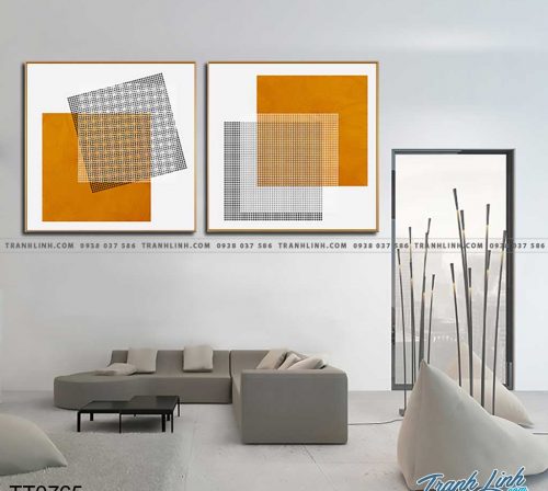 Bo tranh Canvas treo tuong trang tri phong khach truu tuong TT0765 1