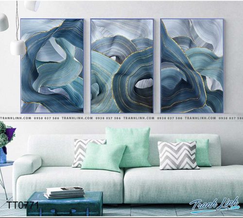 Bo tranh Canvas treo tuong trang tri phong khach truu tuong TT0771