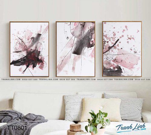 Bo tranh Canvas treo tuong trang tri phong khach truu tuong TT0801
