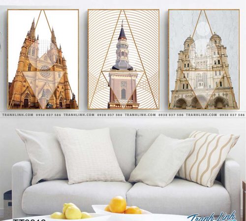 Bo tranh Canvas treo tuong trang tri phong khach truu tuong TT0816