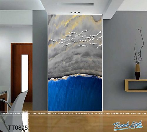 Bo tranh Canvas treo tuong trang tri phong khach truu tuong TT0875