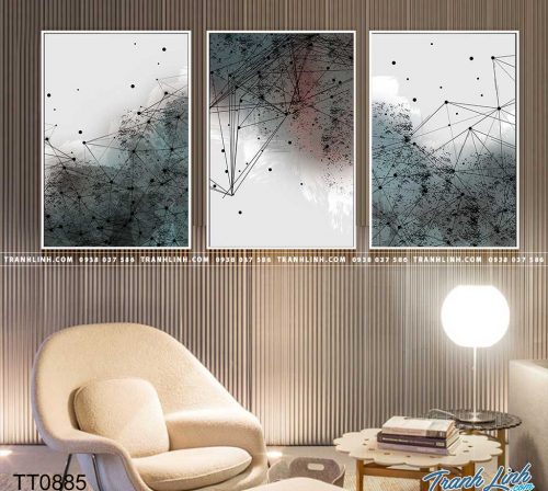 Bo tranh Canvas treo tuong trang tri phong khach truu tuong TT0885