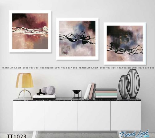 Bo tranh Canvas treo tuong trang tri phong khach truu tuong TT1023