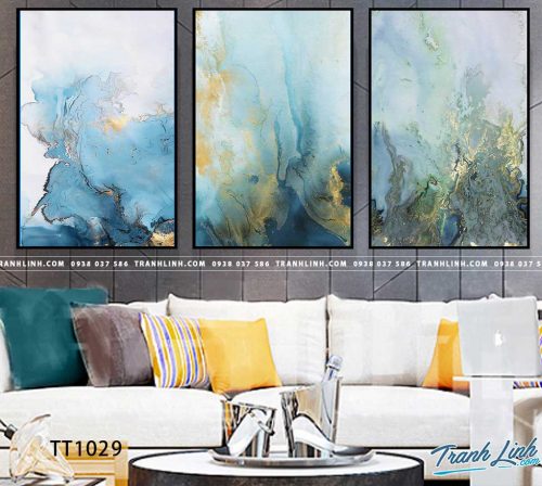 Bo tranh Canvas treo tuong trang tri phong khach truu tuong TT1029
