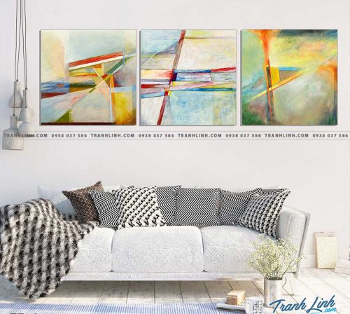 Bo tranh Canvas treo tuong trang tri phong khach truu tuong TT1066