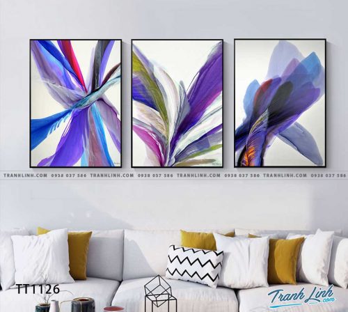 Bo tranh Canvas treo tuong trang tri phong khach truu tuong TT1126