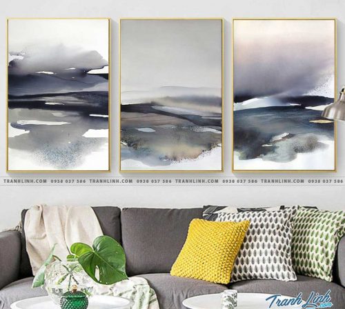 Bo tranh Canvas treo tuong trang tri phong khach truu tuong TT1144