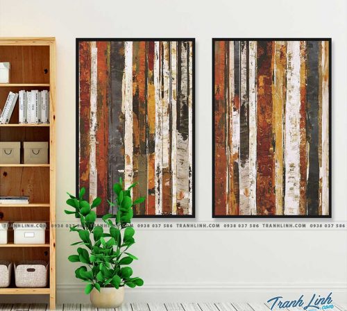 Bo tranh Canvas treo tuong trang tri phong khach truu tuong TT1164