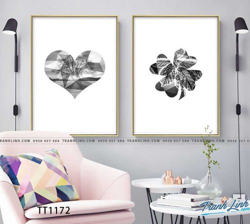 Bo tranh Canvas treo tuong trang tri phong khach truu tuong TT1172