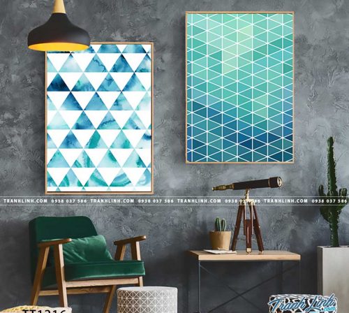 Bo tranh Canvas treo tuong trang tri phong khach truu tuong TT1216