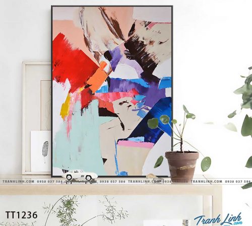 Bo tranh Canvas treo tuong trang tri phong khach truu tuong TT1236