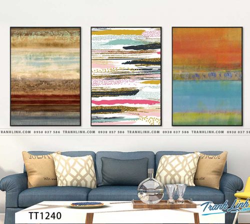 Bo tranh Canvas treo tuong trang tri phong khach truu tuong TT1240