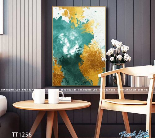 Bo tranh Canvas treo tuong trang tri phong khach truu tuong TT1256