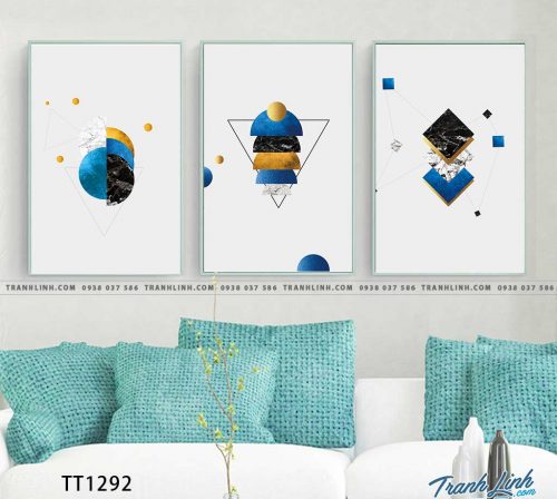 Bo tranh Canvas treo tuong trang tri phong khach truu tuong TT1292