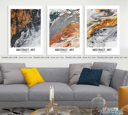 Bo tranh Canvas treo tuong trang tri phong khach truu tuong TT1308