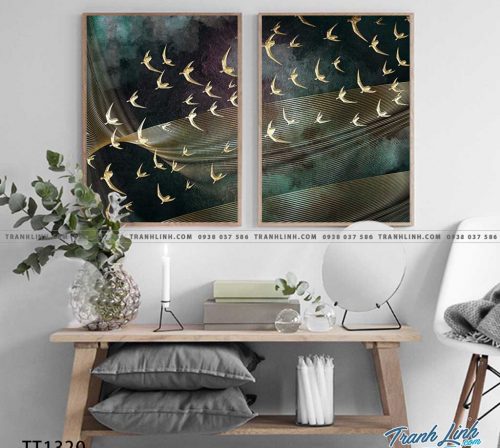 Bo tranh Canvas treo tuong trang tri phong khach truu tuong TT1320