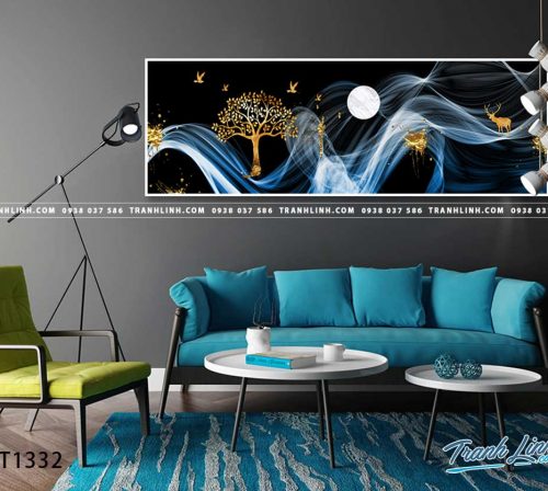 Bo tranh Canvas treo tuong trang tri phong khach truu tuong TT1332