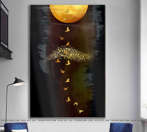 Bo tranh Canvas treo tuong trang tri phong khach truu tuong TT1353