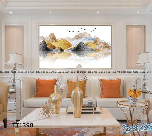 Bo tranh Canvas treo tuong trang tri phong khach truu tuong TT1398