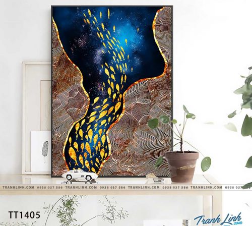 Bo tranh Canvas treo tuong trang tri phong khach truu tuong TT1405