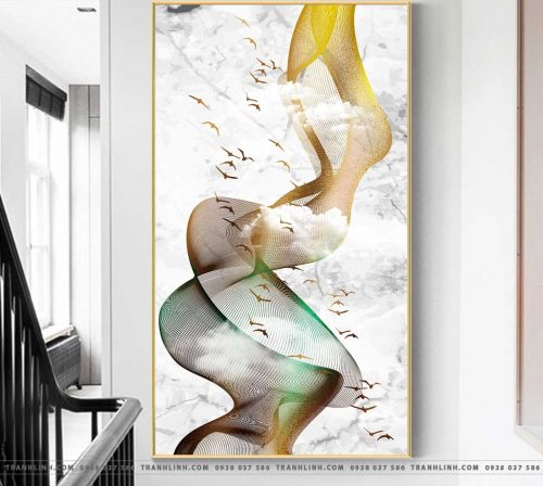 Bo tranh Canvas treo tuong trang tri phong khach truu tuong TT1423