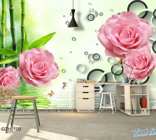 tranh dan tuong hoa dth0100