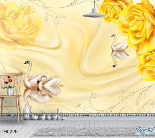 tranh dan tuong hoa dth0226