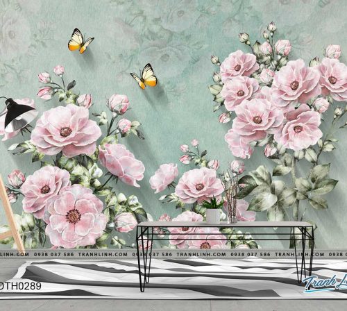 tranh dan tuong hoa dth0289