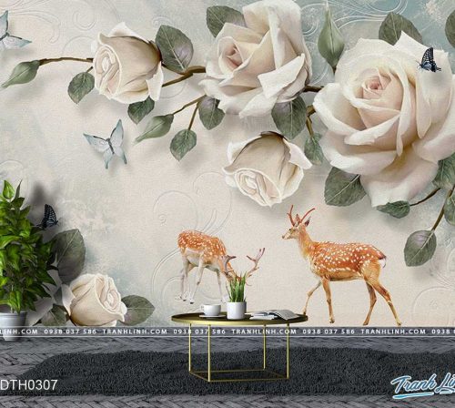 tranh dan tuong hoa dth0307