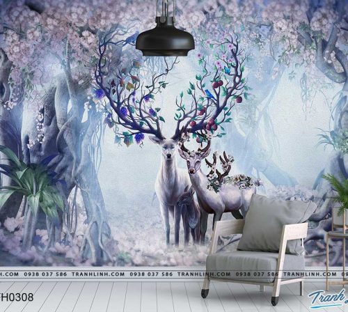 tranh dan tuong hoa dth0308