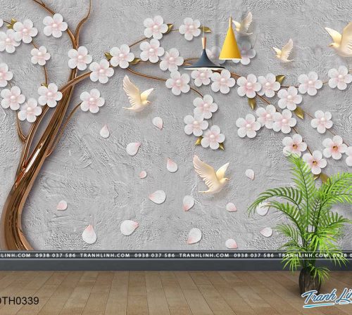tranh dan tuong hoa dth0339