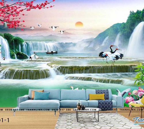 tranh dan tuong phong canh phong thuy pt0001