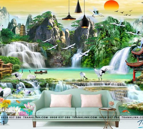 tranh dan tuong phong canh phong thuy pt0007