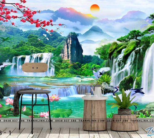 tranh dan tuong phong canh phong thuy pt0023