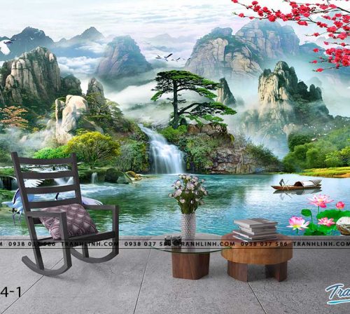 tranh dan tuong phong canh phong thuy pt0034