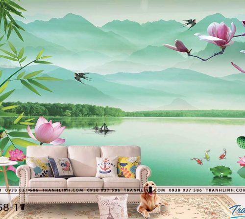 tranh dan tuong phong canh phong thuy pt0058