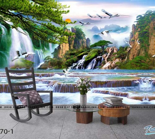 tranh dan tuong phong canh phong thuy pt0070