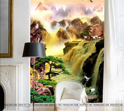 tranh dan tuong phong canh phong thuy pt0071