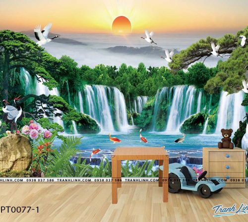 tranh dan tuong phong canh phong thuy pt0077