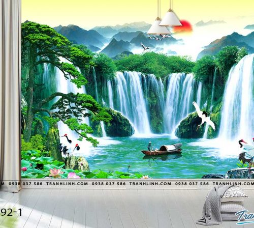 tranh dan tuong phong canh phong thuy pt0092