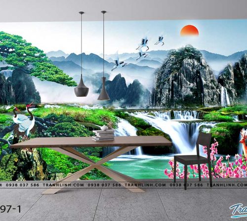 tranh dan tuong phong canh phong thuy pt0097