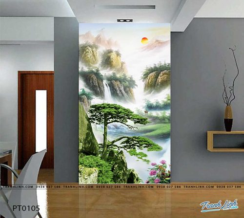 tranh dan tuong phong canh phong thuy pt0105