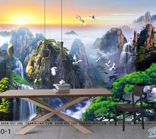 tranh dan tuong phong canh phong thuy pt0110