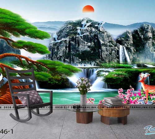 tranh dan tuong phong canh phong thuy pt0146