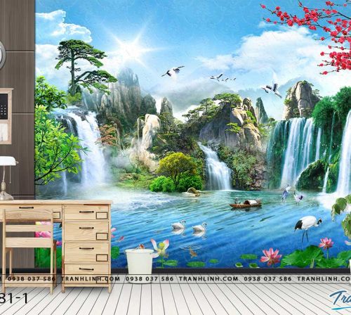 tranh dan tuong phong canh phong thuy pt0181